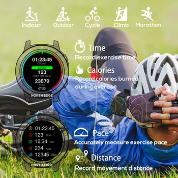 Šiaurės Krašto Smart Digital Žiūrėti Vyrai Veikia Sporto GPS Laikrodžiai 