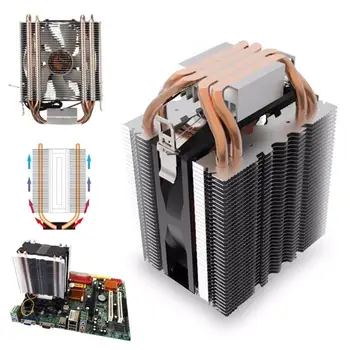 CPU Aušintuvo Ventiliatorius 4 Heatpipe Radiatorius, Mėlyna LED Hidraulinis Guolis Ramioje 3pin CPU Aušintuvo Ventiliatorius Heatsink Intel LGA1156/1155/1150