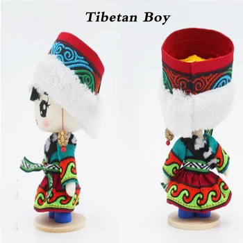 17cmQ versija Tibeto lėlės Rankų darbo mediniais nacionalinės lėlės lėlės moko Tibeto savybė, dovanos